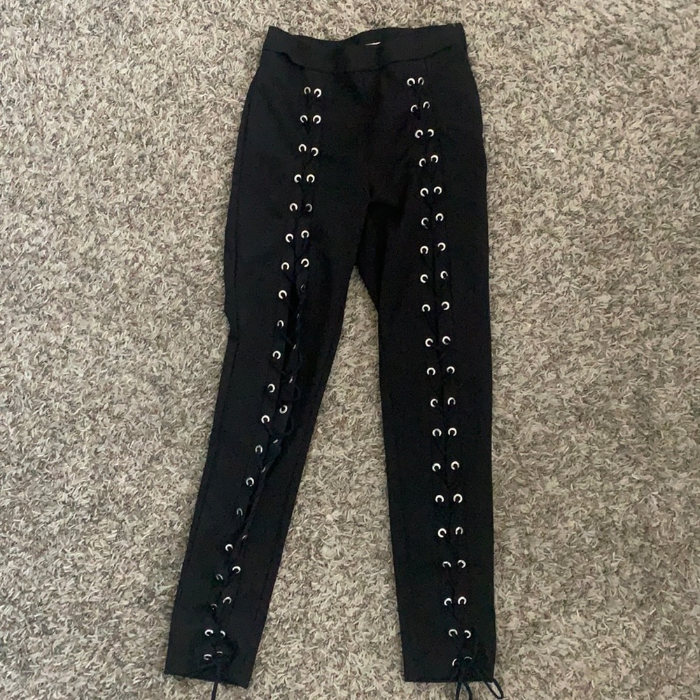 Lace Up Front Pants